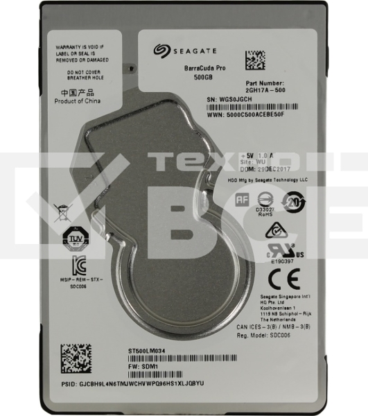 Жесткий диск Seagate HDD 500 Gb  BarraCuda ST500LM034 2.5