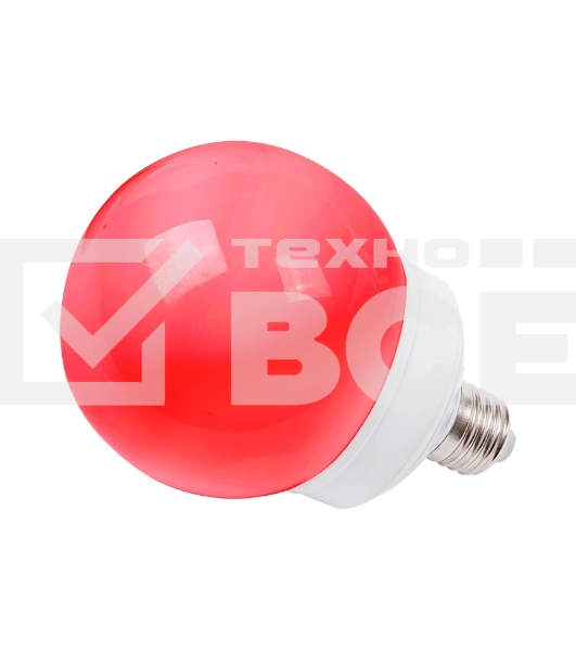 Лампа шар e27 12 LED  Ø100мм красная