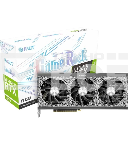 Видеокарта Palit PA-RTX3070 GAMEROCK 8G LHR GDDR6 1500/14000 HDMIx1 DPx3 HDCP
