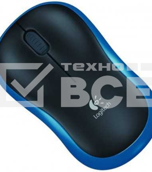Мышь беспроводная Logitech M185 синий, 1000 dpi, радиоканал, USB, кнопки - 3