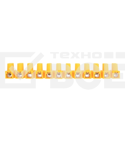 Клеммная винтовая колодка KВ-35 10-35, ток 80 A, полиэтилен желтый Rexant (10 шт./уп.)