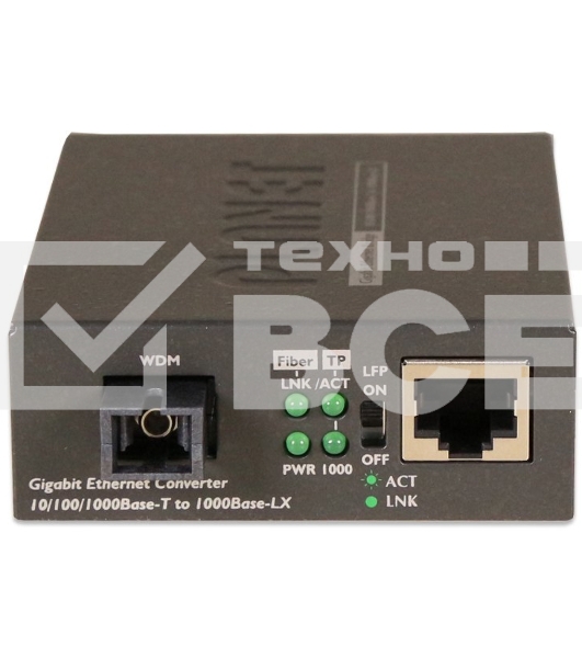 GT-806B60 Медиаконвертер 10/100/1000Base-T to WDM Bi-directional Fiber Converter - 1550nm - 60KM