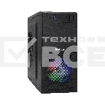 Компьютерный корпус Minitower ExeGate mEVO-7807-NPX600 (mATX, БП 600NPX 12см, 1*USB+1*USB3.0, черный 1x12см с RGB подсветкой), фото 1