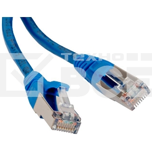 Патч-корд Hyperline PC-LPM-STP-RJ45-RJ45-C5e-0.5M-LSZH-BL Патч-корд F/­UTP, экранированный, Cat.5e, LSZH, 0.5 м, синий