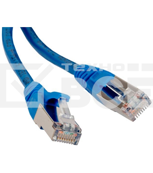 Патч-корд Hyperline PC-LPM-STP-RJ45-RJ45-C5e-0.5M-LSZH-BL Патч-корд F/­UTP, экранированный, Cat.5e, LSZH, 0.5 м, синий
