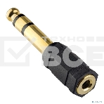 Переходник PERFEO Jack 6.35 мм вилка - Jack 3.5 мм розетка, стерео-аудио (A7023), фото 1