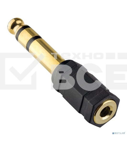 Переходник PERFEO Jack 6.35 мм вилка - Jack 3.5 мм розетка, стерео-аудио (A7023)