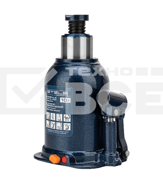 Домкрат гидравлический бутылочный телескопический, 10 т, подъем 180-430 мм Stels