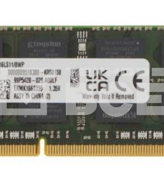Оперативная память Kingston ValueRAM, DDR3L, 8GB (1x8GB), 1600MHz, CL11, SO-DIMM