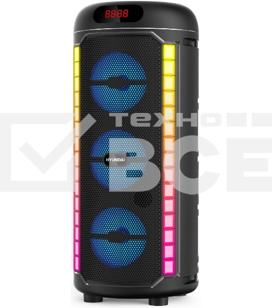 Минисистема Hyundai H-MC1221 черный 15Вт FM USB BT SD/MMC