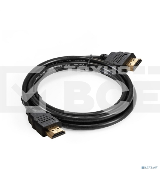 Кабель HDMI ExeGate EX-CC-HDMI-1.5 (19M/19M, 1,5м, v1.4b, позолоченные контакты)