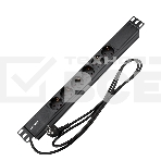 Блок распределения питания Rexant для 19' шкафов, горизонтальный, 6 розеток СЕЕ 7/4, 16A, без выкл, алюм корп, шнур 2м, вилка СЕЕ 7/7, фото9