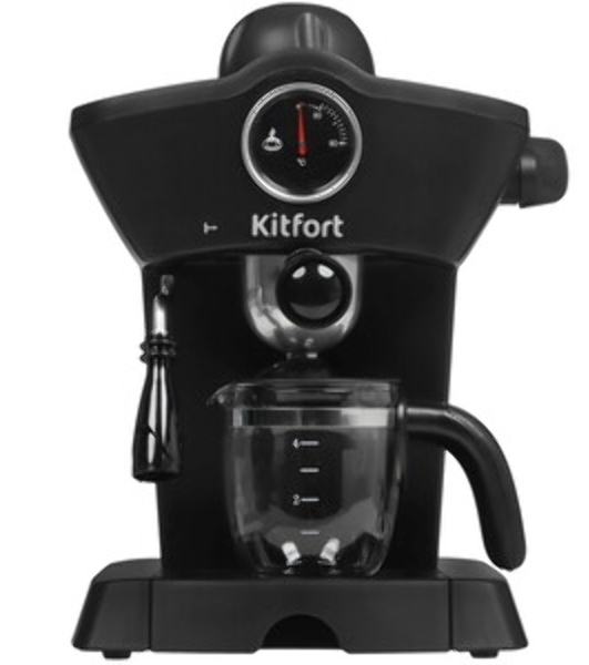 Кофеварка рожковая Kitfort КТ-706 черный, исп. кофе - молотый, 0,25 л, 800 Вт, 3,5 бар