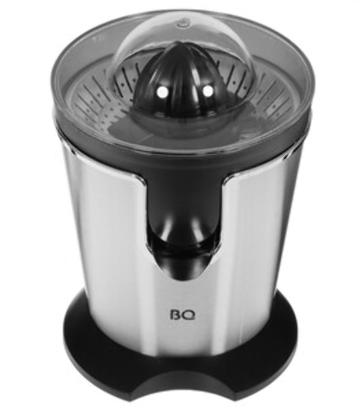 Соковыжималка BQ J1732 чёрный/серебристый, цитрусовая, 125 Вт, 250 мл, механическое