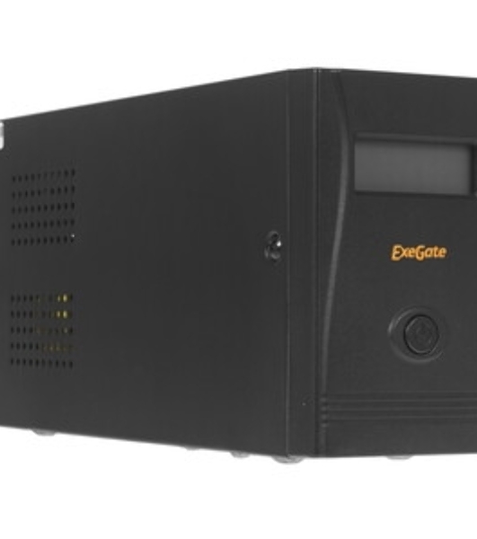 Источник бесперебойного питания ExeGate Smart LB-650.LCD.AVR.4C13 (650VA/390W, LCD, AVR, 4*C13, батарея 12V 7Ah, черный)