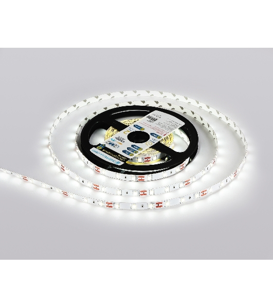 Светодиодная лента GS1003 2835 60Led/ 4.8W m/ 12V IP20 6500K/ 5000*8*1.2mm (2 конт.)