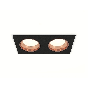 Комплект встраиваемого светильника Ambrella light XC6526005 SBK/PPG черный песок/золото розовое полированное MR16 GU5.3 (C6526, N6114)