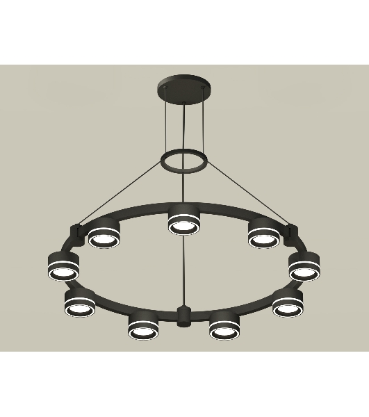 Светильник Ambrella light XR92051901/9 SBK/FR черный песок/белый матовый GX53  (A9205, C9242, N8434)