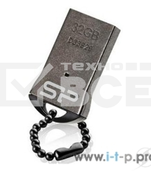Флешка USB Silicon Power R/W 32Gb Touch T01 SP032Gb,UF2T01V1K USB 2.0 черный/серебристый