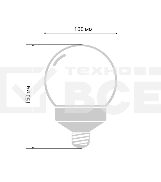Лампа шар e27 12 LED  Ø100мм красная