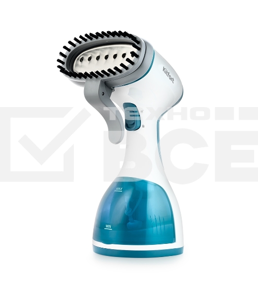 Отпариватель Kitfort КТ-916-1/Мощность: 900-1100 Вт.Объем резервуара для воды: 220 мл.голубой