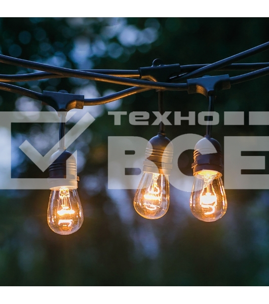 Набор Neon-night 'Белт-Лайт' 20 м, черный каучук, шаг 50 см, 40 подвесных патронов, IP65