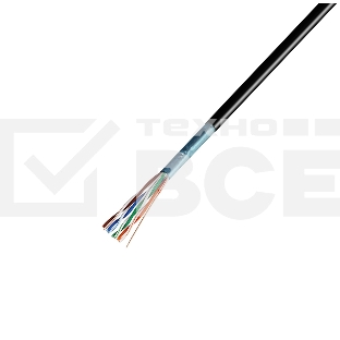 Кабель витая пара Rexant F/UTP, категория 5e, ZH нг(А)-HF, 4PR, 24AWG, внешний, черный, 305 м