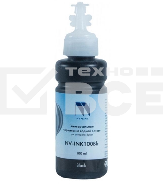 Чернила NV PRINT универсальные на водной основе NV-INK100Bk для аппаратов Epson (100 ml) Black совместимые