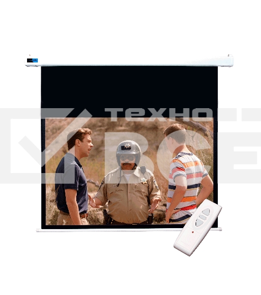 Экран Cinema S'OK SCPSM-332x186FG-ED90 Pro 150'' 16:9 настенно-потолочный, моторизованный, Fiberglass, белый корпус, Extra Drop 90см