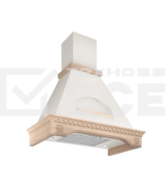 Вытяжка Elikor BELVEDER FL. 90P-650-P3D BEIG/OAK UN
