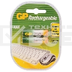 Аккумулятор GP Rechargeable NiMH 75AAAHC 750mAh, 2 шт AAA, 750мАч (2 шт. в клемшеле), фото 1
