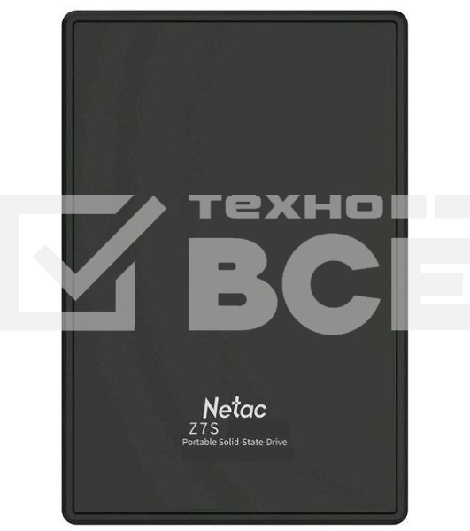 Накопитель внешний  SSD External Netac 2.0Tb Z7S <NT01Z7S-002T-32BK> (USB3.2, up to 550/480MBs, 89х60х11.5mm, Aluminium+Steel+Plastic)