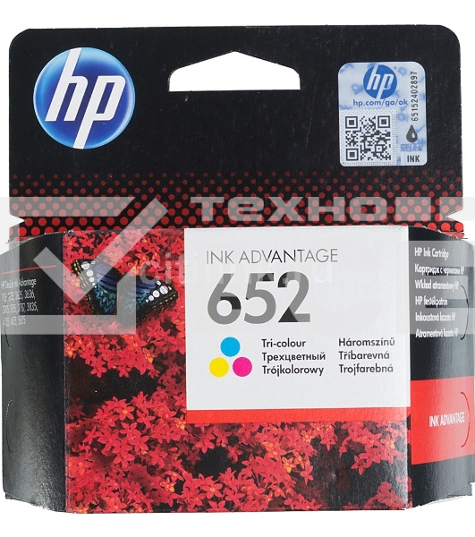 Картридж струйный HP 652 F6V24AE многоцветный, 200стр., для HP DJ IA 1115/2135/3635/4535/3835/4675