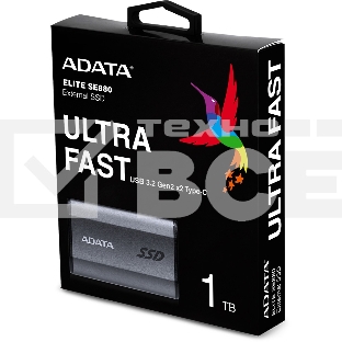Внешний накопитель SSD ADATA 1Tb USB3.2 , SE880, R/W 2000MB/2000MB/s, серый