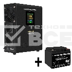 Комплект Источник бесперебойного питания EX295996RUS + батарея 40Aч EX282976RUS 1шт (инвертор, синус, для котла, настенный) ExeGate FineSine SX-800.LCD.AVR.2SH <800VA/500W, чистая синусоида, цветной LCD-дисплей, AVR, 2*Schuko, линейно-интерактивный, крепл, фото2