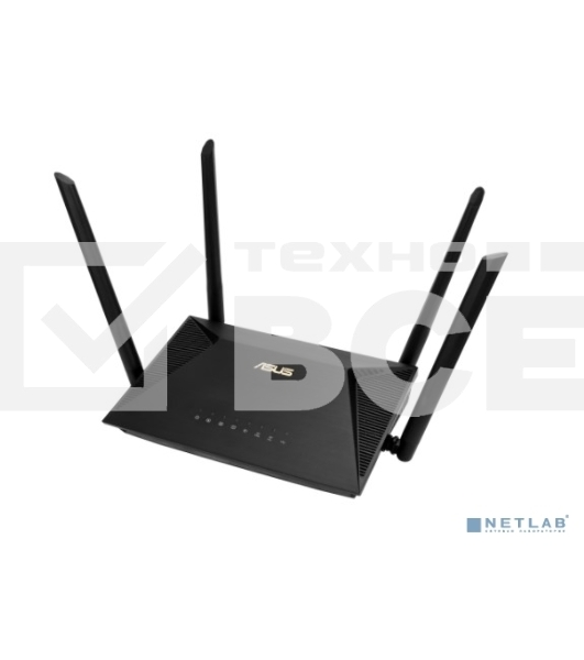 Роутер ASUS RT-AX53U  802.11b/g/n/ac/ax, до 574 + 1201 Mbps, 2,4 + 5 гГц, 4 антенны, USB