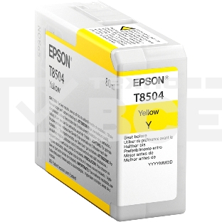 Картридж струйный EPSON T8504 желтый (80 мл.) для SureColor SC-P800