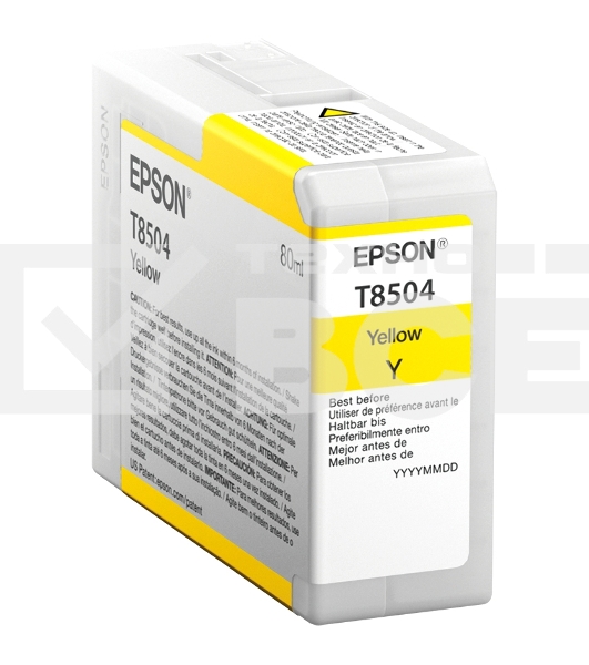 Картридж струйный EPSON T8504 желтый (80 мл.) для SureColor SC-P800