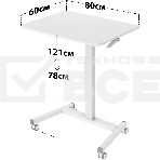 Стол для ноутбука Cactus VM-FDS102 столешница МДФ белый 80x60x122см (CS-FDS102WWT), фото18