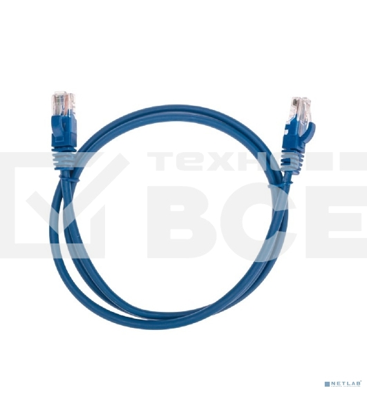 Патч-корд U/UTP, CAT 5e, RJ45-RJ45, 26AWG, ZH нг(А)-HF, синий, 1м Rexant
