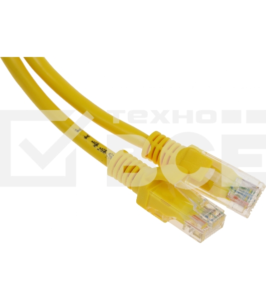 Патч-корд UTP Cablexpert кат.5e, 0.5м, литой, многожильный (желтый)