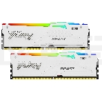 Оперативная память Kingston Fury Beast, DDR5, 64GB (2x32GB), 5600MHz, CL40, с радиатором, RGB, белый, фото3