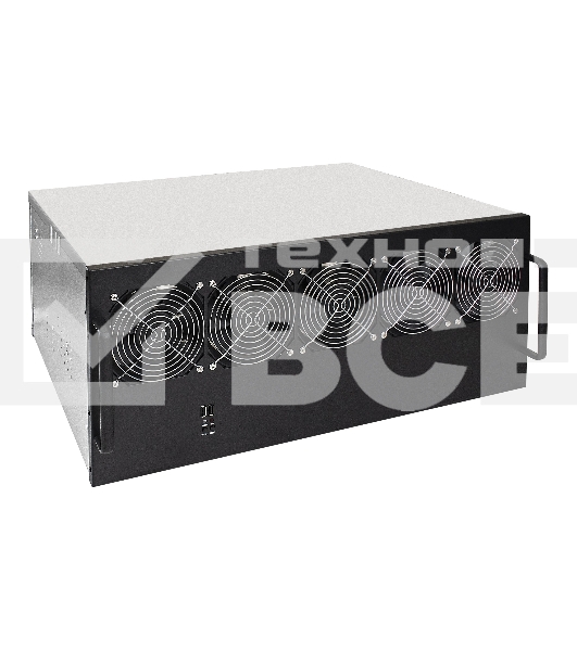 Корпус для майнинга Exegate EX270772RUS Pro 13-430 <без БП, 2*USB, 5*fan 120мм, места под: 13 видеокарт, 2 БП>