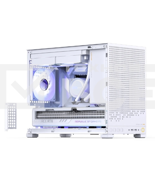 Корпус без блока питания Case JONSBO D32 PRO, Mini-Tower, TG, no fan, 2xUSB-A 3.2 + 1xUSB-C 3.2, mATX, mDTX, mITX White