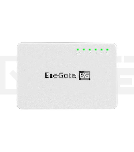 Коммутатор неуправляемый ExeGate EDES-1005C (5-портовый UTP 10/100Mbps, с функцией энергосбережения (Green Ethernet Technology), настольный)