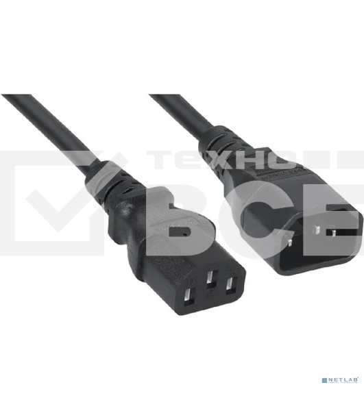 Кабель питания монитор-компьютер Cabeus PC-189-VDE-1.0-5M IEC 320 C13 - IEC 320 C14 (3x1.0), 5 м