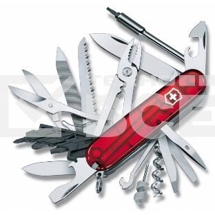 Нож перочинный Victorinox CyberTool L (1.7775.T) 91мм 39функций красный полупрозначный карт.коробка