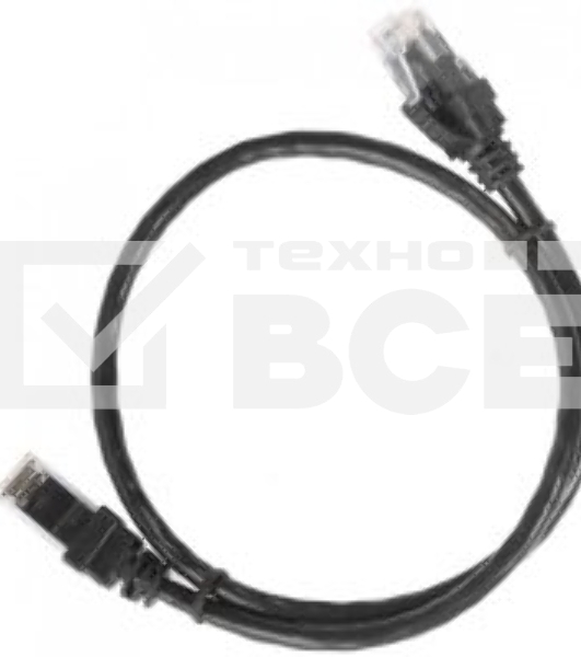 Коммутационный шнур ITK (патч-корд), кат.5Е UTP, 1м, черный