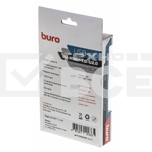 Разветвитель USB 2.0 Buro BU-HUB7-1.0-U2.0 7порт. черный