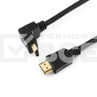 Кабель HDMI Cablexpert CC-HDMI490-15, 19M/19M, v2.0, медь, позол.разъемы, экран, угловой, 4.5м, черный, пакет